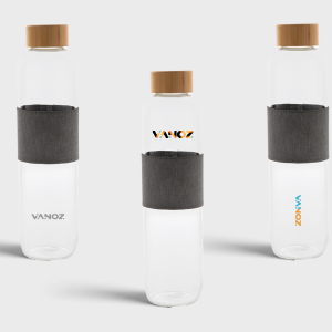 Glass Bottle with Bamboo Lid | 750 ml