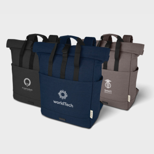 GRS Recycled Canvas Roll-top Laptop Backpack